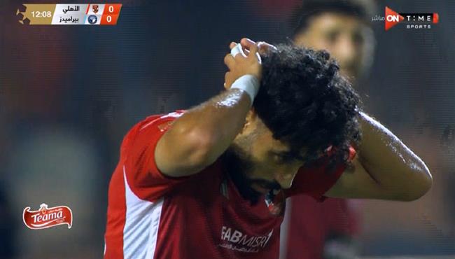 مروان عطية يهدر فرصة هدف امام بيراميدز في الدوري المصري