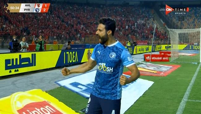 هدف بيراميدز الثاني في مرمي الاهلي احمد سامي