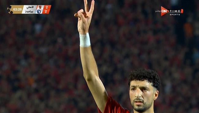 هدف وسام ابو علي الثاني في مرمي بيراميدز بالدوري المصري