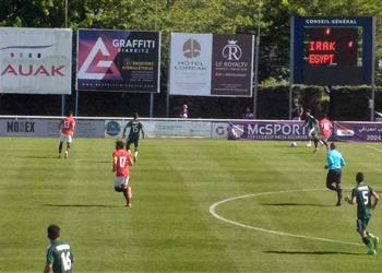 منتخب مصر الأولمبي يتقدم على العراق بهدف في الشوط الأول