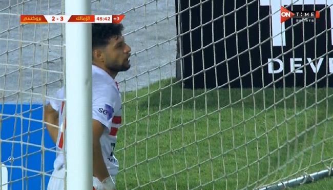 مصطفى شلبي يهدر فرصة هدف امام بروكسي في كأس مصر