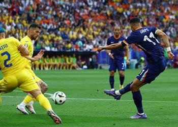 فيديو كودي جاكبو ي سجل هدف هولندا الأول أمام رومانيا