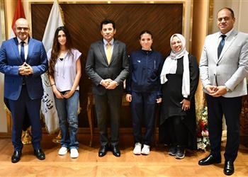 وزير الرياضة ينهى الخلاف بين جنة عليوة وشهد سعيد