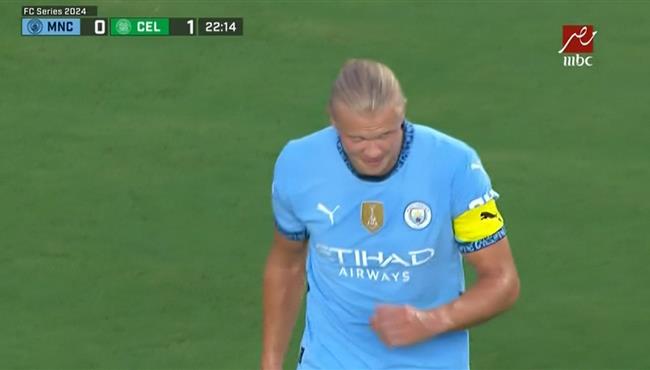 تصدي شمايكل الرائع يحرم هالاند من تسجيل هدف لمانشستر سيتي امام سيلتيك