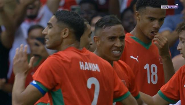 هدف المغرب الاول في مرمي الارجنتين باولمبياد باريس سفيان رحيمي