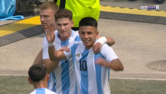 هدف الارجنتين الاول في مرمي العراق باولمبياد باريس