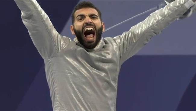 لحظة فوز زياد السيسي على الأمريكي ميتشيل سارون بدور الـ 16 في أولمبياد باريس