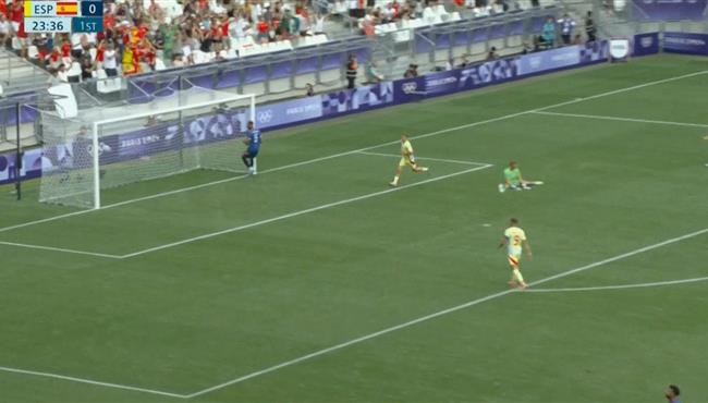 هدف اسبانيا الاول في مرمي الدومينيكان بأولمبياد باريس