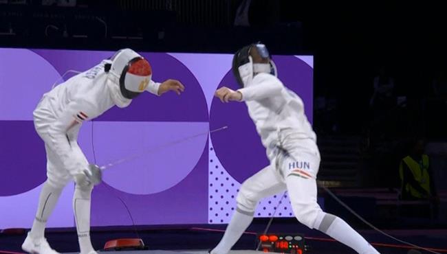 مباراة محمد السيد في سلاح المبارزة التي فاز فيها ببرونزية اولمبياد باريس 2024