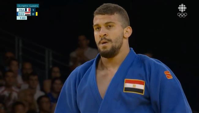 لحظة خسارة عبد الرحمن عبد الغنى من بطل فرنسا في الجودو بـ اولمبياد باريس