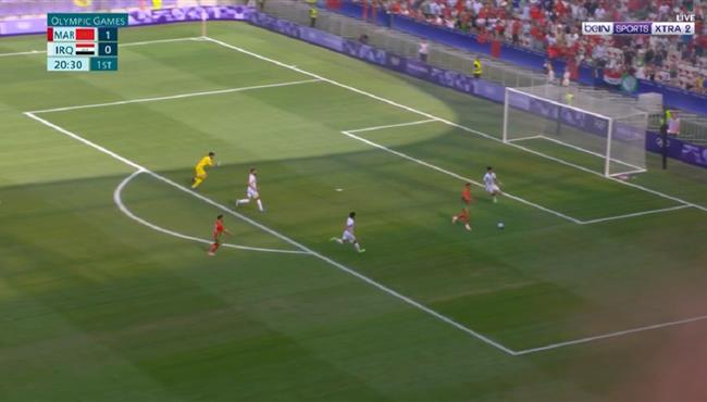 سفيان رحيمي يهدر انفراد تام امام العراق في اولمبياد باريس