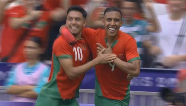 هدف المغرب الثاني في مرمي العراق بـ اولمبياد باريس سفيان رحيمي