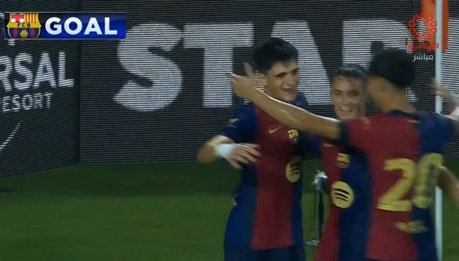 هدف برشلونة الاول في مرمي مانشستر سيتي