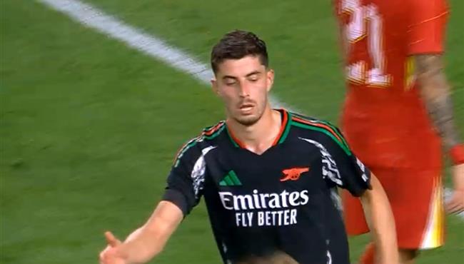 هدف ارسنال الاول في مرمي ليفربول كاي هافيرتز