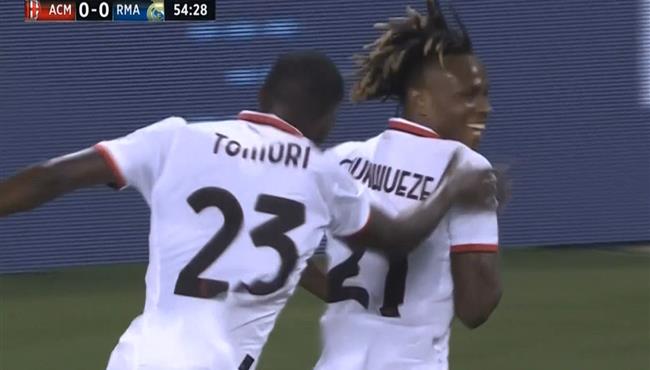 هدف ميلان الاول في مرمي ريال مدريد شوكويزي