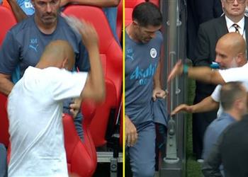 جوارديولا يظهر غضبه في مواجهة مانشستر يونايتد بسبب لاعب مانشستر سيتي