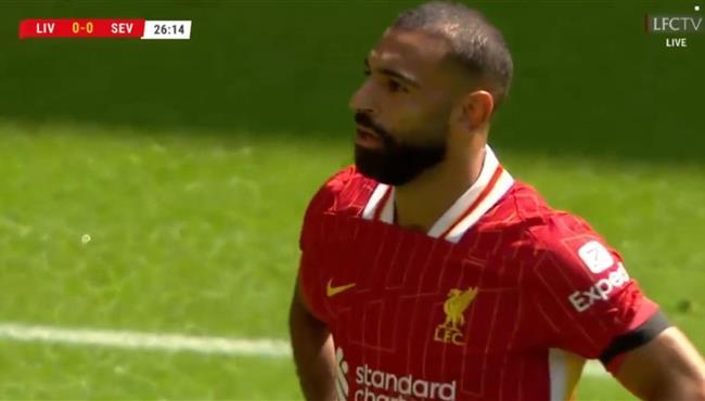 محمد صلاح كاد ان يسجل هدف رائع امام اشبيلية