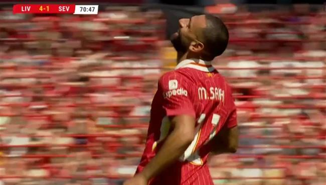 محمد صلاح يهدر هدف محقق في مباراة ليفربول واشبيلية