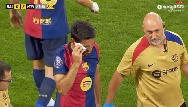 اصابة جوندوجان وخروجة في مباراة برشلونة وموناكو بكأس خوان جامبر