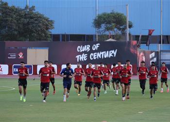 مران الأهلي تدريبات خفيفة للاعبين ومحاضرة فنية من سامي قمصان