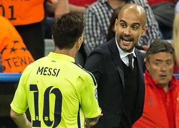 بالرسائل النصية حوار جوارديولا مع ميسي لإبعاده عن مانشستر سيتي