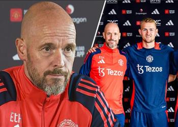 تين هاج يوضح موقف دي ليخت ونصير مزراوي من مباراة مانشستر يونايتد وفولهام