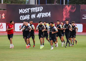 مران الأهلي تدريبات بدنية خفيفة قبل مواجهة مودرن سبورت