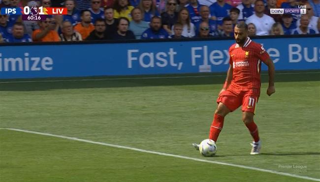 هدف ليفربول الاول في مرمي ابسويتش تاون اسيست محمد صلاح