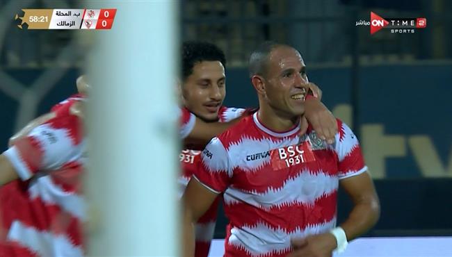 هدف بلدية المحلة الاول في مرمي الزمالك بالدوري المصري