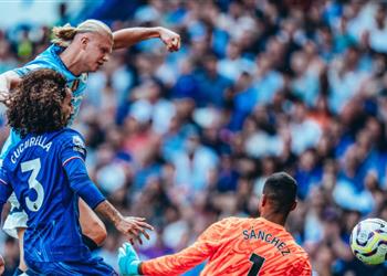 هالاند بعد هدفه أمام تشيلسي لست في حالة مثالية وحارسهم أزعجني لفترة طويلة