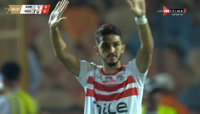 سيف فاروق جعفر كاد ان يسجل هدف للزمالك امام الجونة
