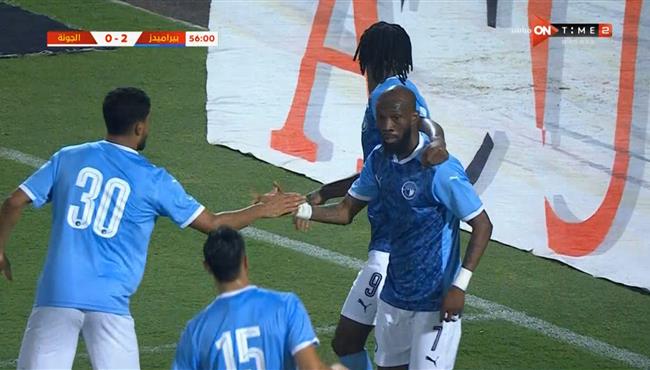 هدف بيراميدز الثالث في مرمي الجونة بكأس مصر بلاتي توريه