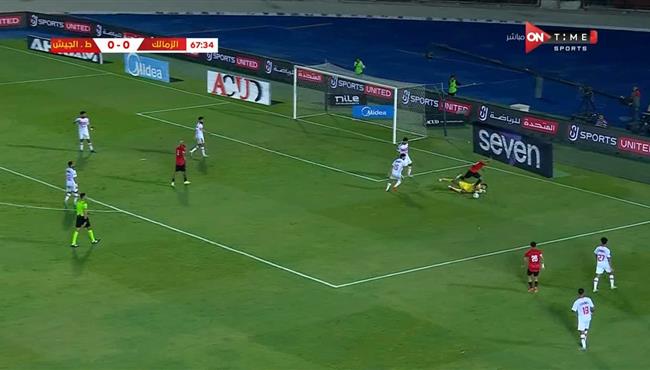 تصدي محمود الشناوي يحرم اسلام محارب من تسجيل هدف محقق امام الزمالك بكأس مصر