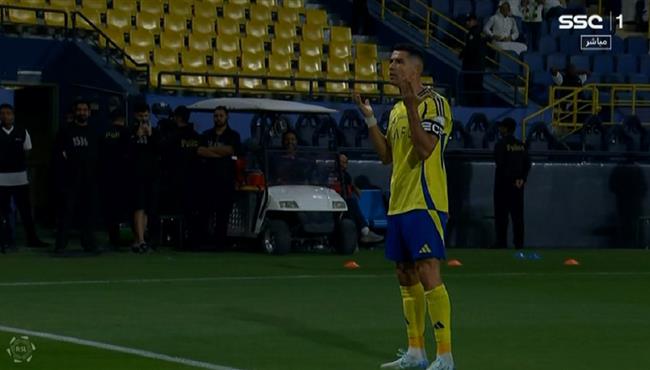 هدف رونالدو الملغي امام الرائد في الدوري السعودي