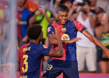 فيديو لامين يامال يسجل هدف برشلونة الأول أمام أتلتيك بلباو