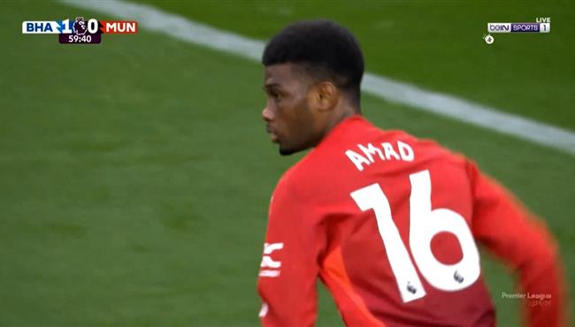 هدف أماد ديالو في مرمي برايتون اسيست نصير مزراوي