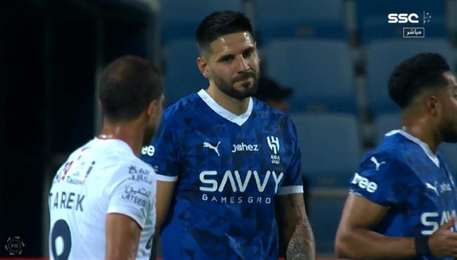 هدف الهلال الملغي امام ضمك في الدوري السعودي