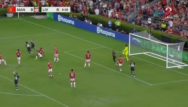 هدف ليفربول الاول في مرمي مانشستر يونايتد