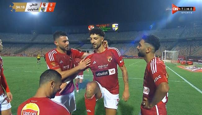 هدف وسام ابو علي الثاني في مرمي المقاولون العرب بالدوري المصري