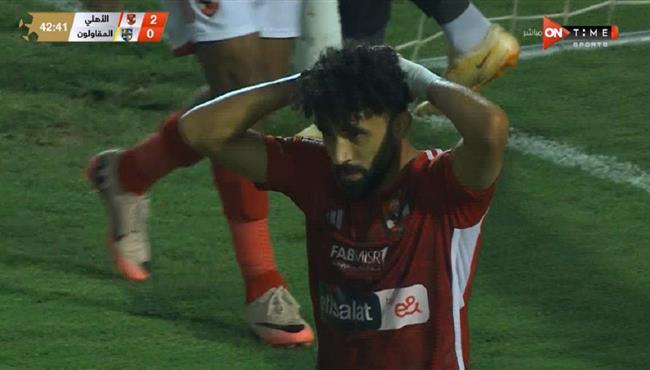 تصدي محمود ابو السعود يحرم مروان عطية من تسجيل هدف