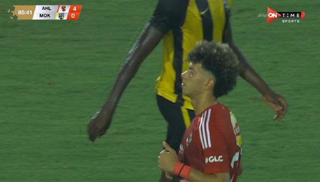 امام عاشور كاد ان يسجل هدف رائع امام المقاولون العرب