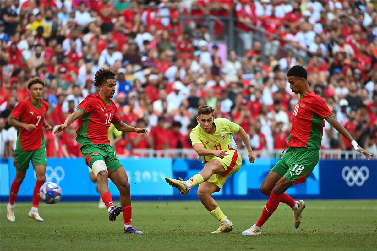 هدف اسبانيا الاول امام المغرب