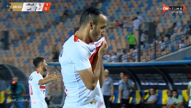 هدف الزمالك الاول في مرمي انبي بالدوري المصري ناصر منسي