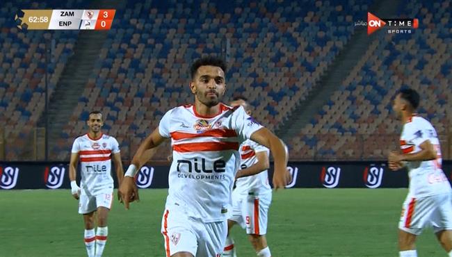 هدف الزمالك الرابع في مرمي انبي بالدوري المصري يوسف اوباما