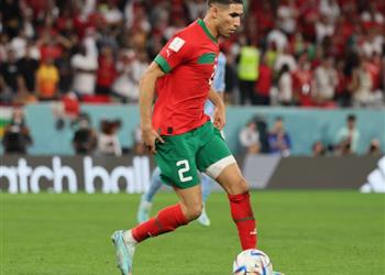 فيديو بتصويبة صاروحية أشرف حكيمي ي سجل هدف المغرب السادس أمام مصر