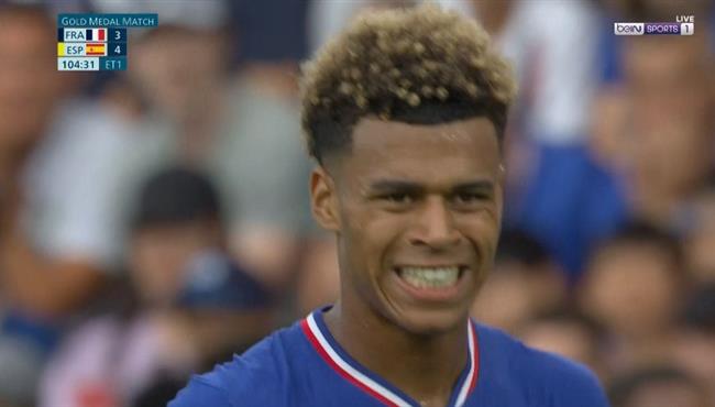 بعد مهارة رائعة لاعب فرنسا كاد ان يسجل هدف في مرمي اسبانيا بنهائي أولمبياد باريس