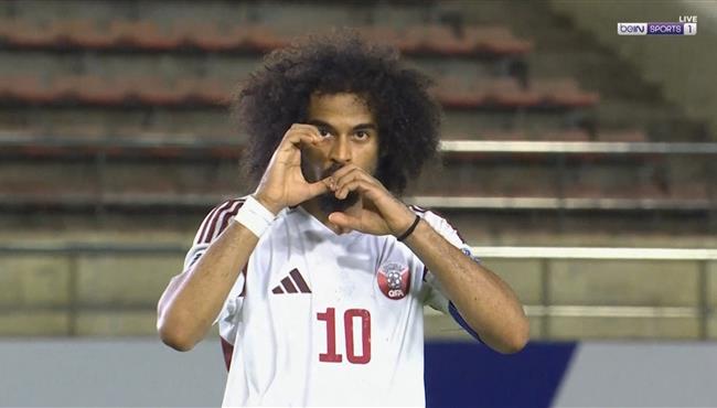 هدف اكرم عفيف في مرمي كوريا الشمالية بتصفيات كأس العالم