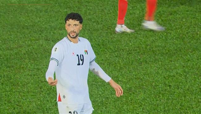 وسام ابو علي كاد ان يسجل هدف امام الاردن لولا تدخل المدافع