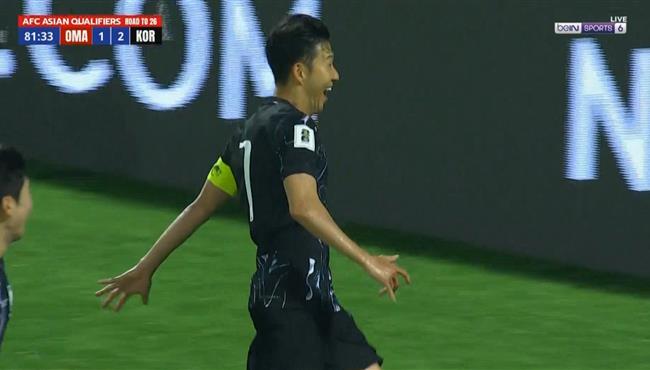 هدف سون الرائع في مرمي عمان بتصفيات كأس العالم