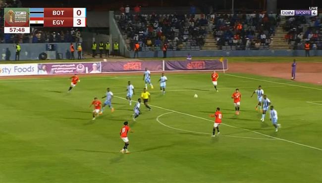 مراون عطية كاد ان يسجل هدف عالمي امام بوتسوانا بعد تبادل رائع بالكرة بين اللاعبين